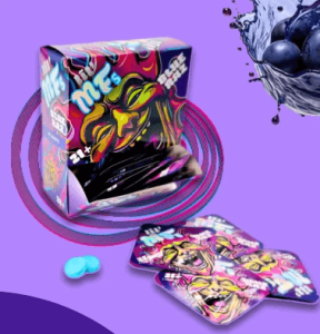 Lil MFs Blue Raz euphoric tryptamine tablets with box and packaging