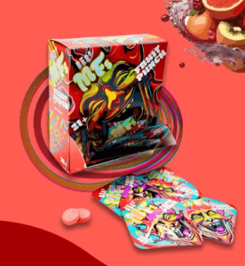 Lil MFs Fruit Punch euphoric tryptamine tablets with box and packaging