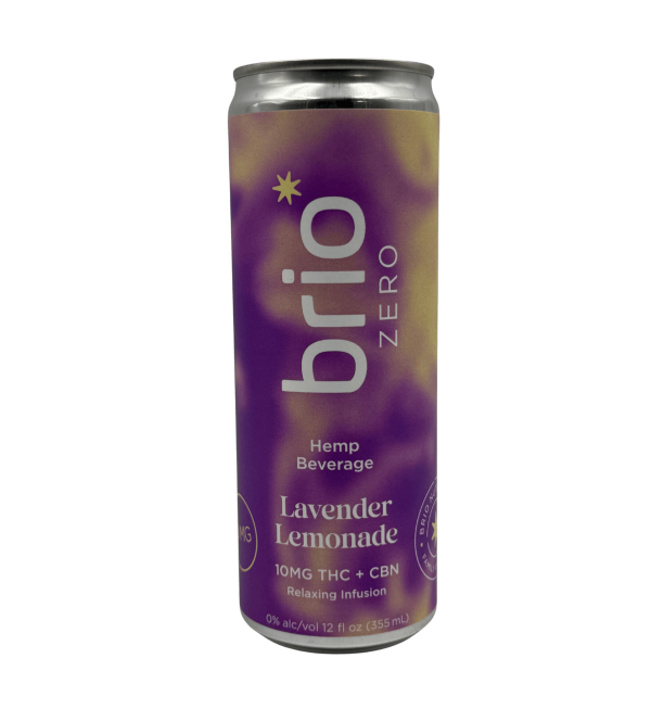 Brio Zero Lavender Lemonade THC Seltzer